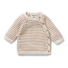 Load image into Gallery viewer, Cinnamon Stripe Knit Kimono Cardigan
