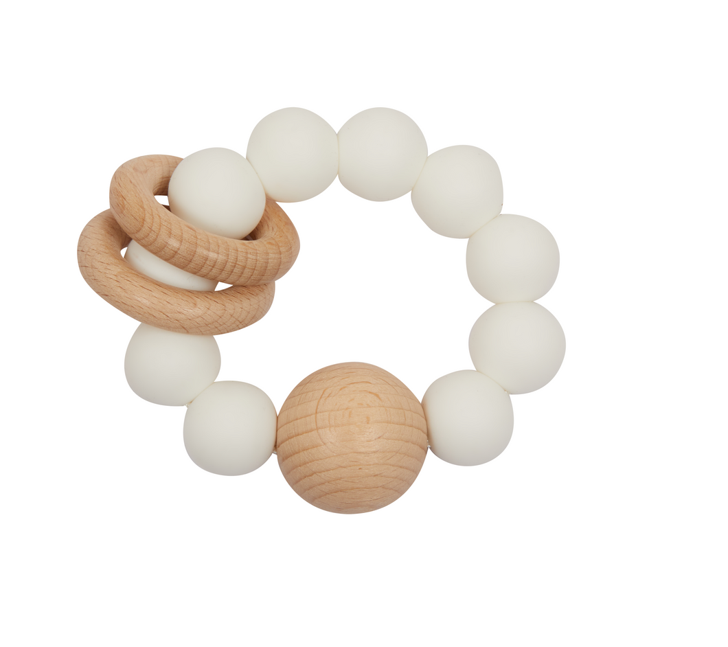 Silicone Ring Teether White